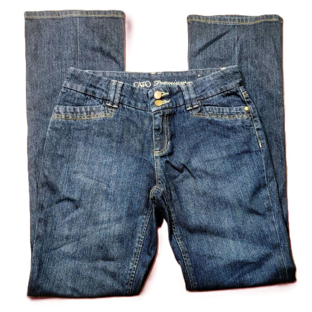 Cato Premium Women's Jeans Size 6 Dark Wash Bootcut Stretch Denim Mid Rise